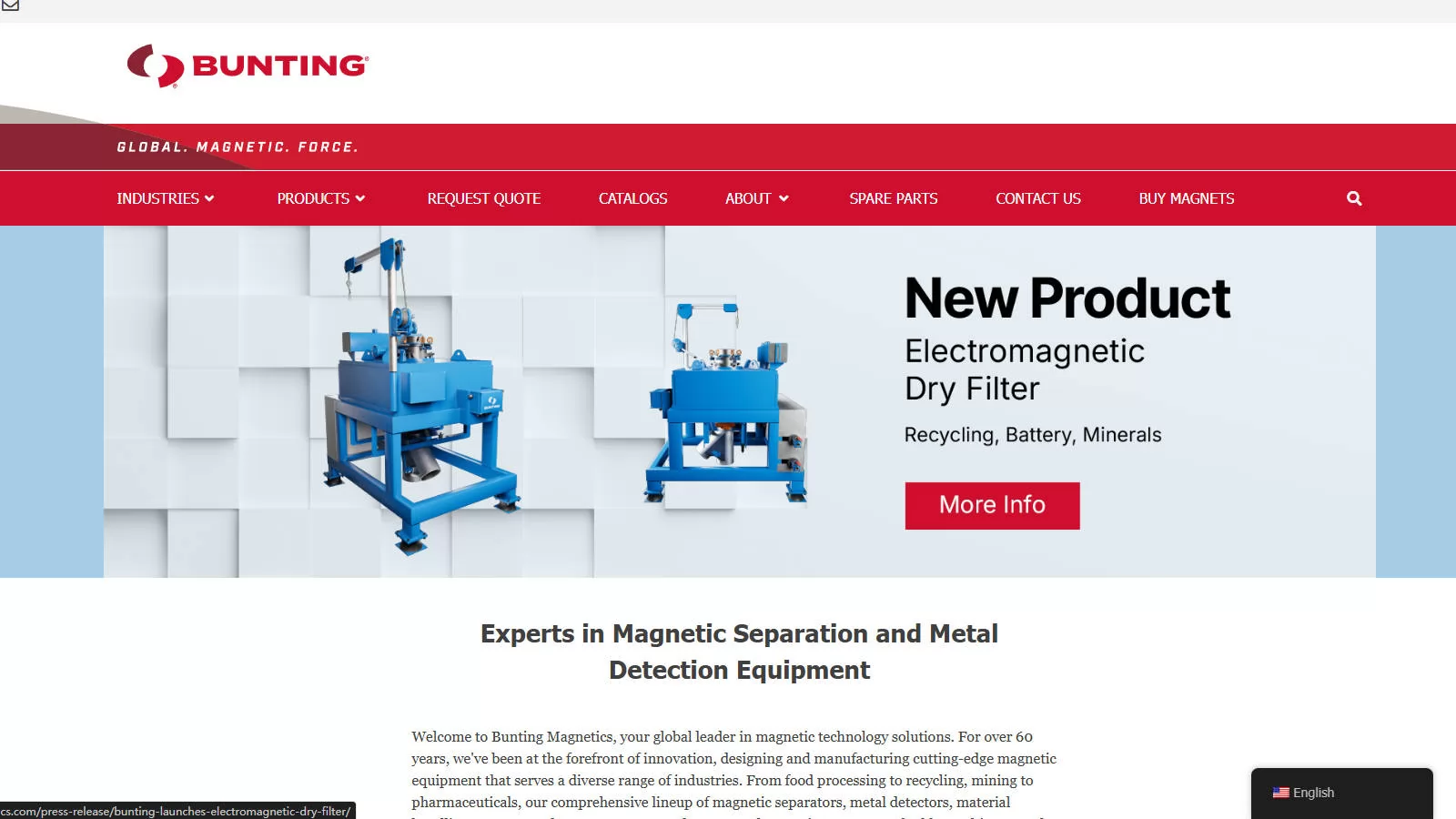 4. Bunting Magnetics Co.